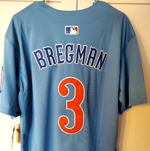 Alex Bregman Chicago Cubs Baby Blue Stitched Jersey. NWT